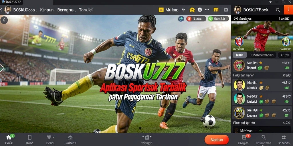 Tampilan gameplay di aplikasi <strong>BOSKU777</strong> saat memasang taruhan olahraga.
