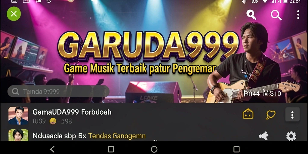Gameplay GARUDA999 yang penuh warna dengan berbagai lagu menarik.