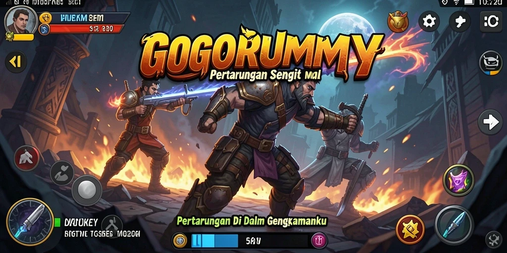 Gameplay GOGORUMMY yang seru dan penuh aksi.