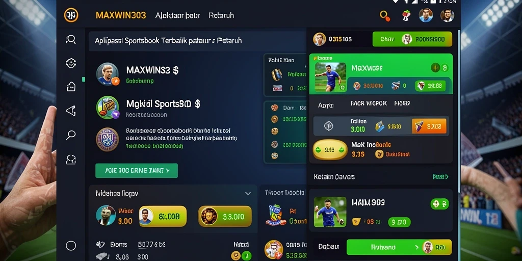 Tangkapan layar utama permainan Sportsbook di MAXWIN303.