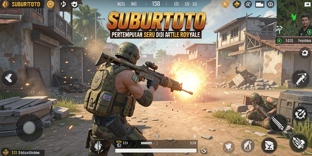 Tampilan seru gameplay SUBURTOTO di arena Battle Royale.